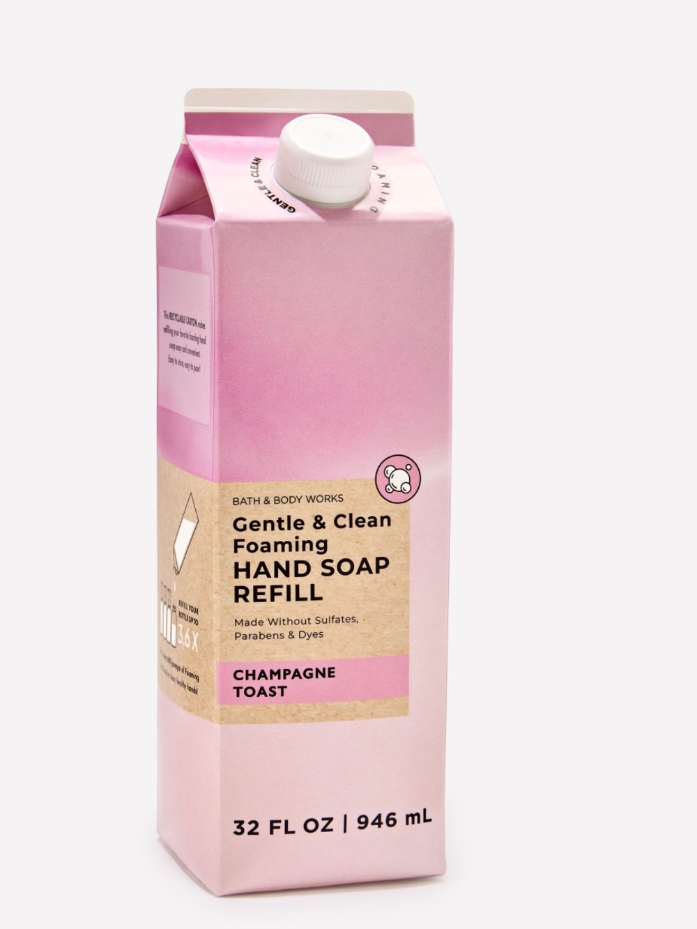 Bath & Body Works Champagne Toast Gentle & Clean Foaming Hand Soap Refill - Pink